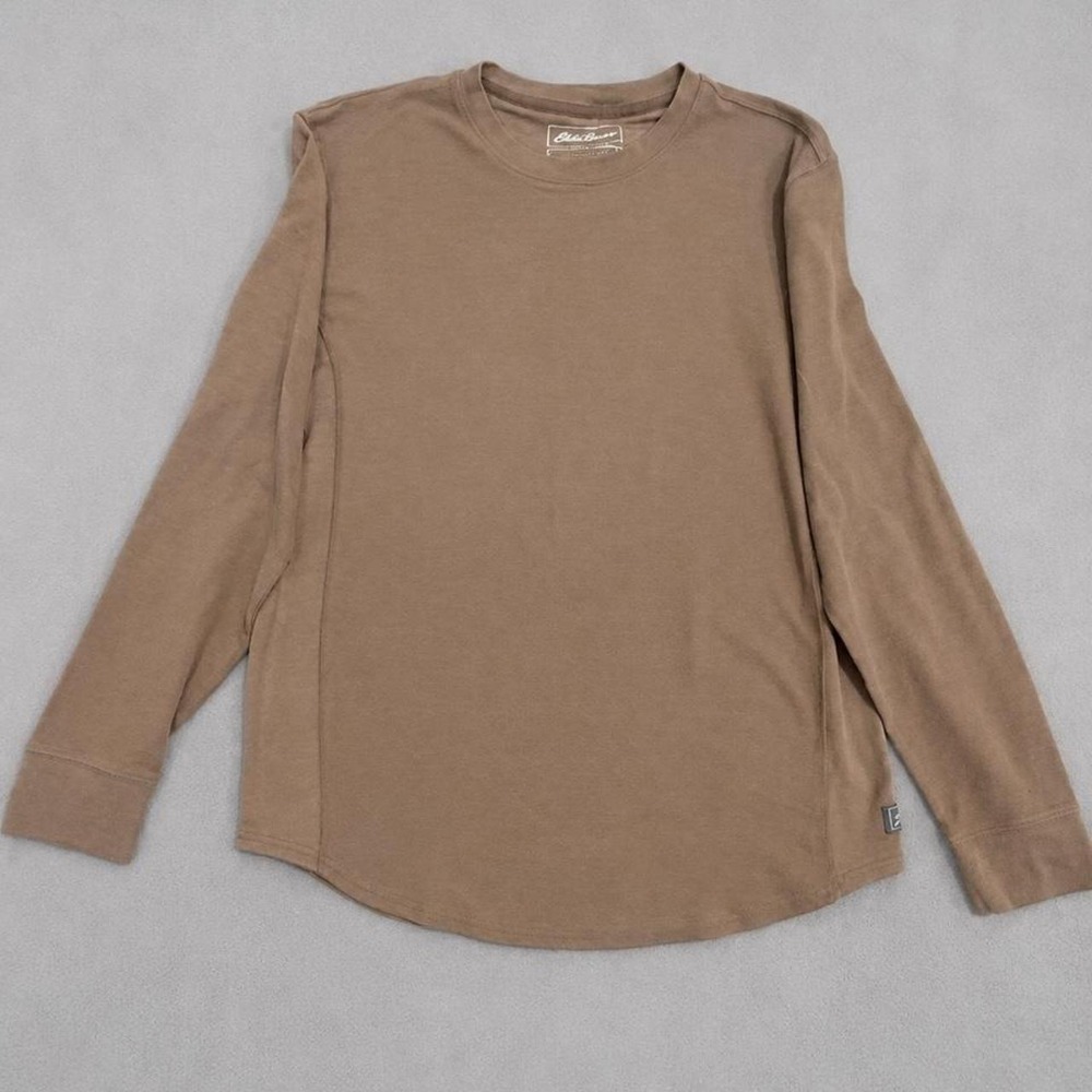 Eddie Bauer Men's Long Sleeve Thermal Shirt Size TL Tan
